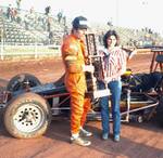 Emmett accepting trophy at Lawton.  Driving Pat Suchy's 76s